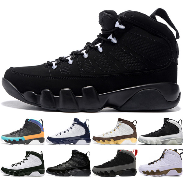 With Box Hot 9 9s Dream It Do It UNC Mop Melo Mens Basketball shoes LA OG Space Jam men Bred All Black 2010 Release sports sneakers designer