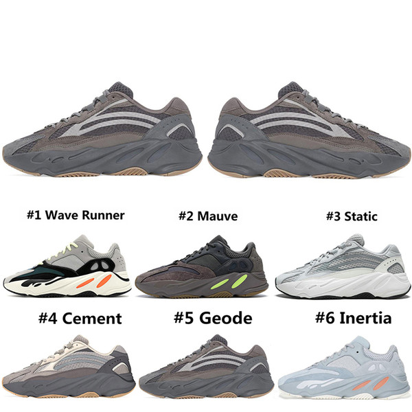 Newest 2019 Runner 700 V2 Mens Running Shoes Static Mauve EE9614 Solid Grey B75571 Fashion Sports Women Sports Sneakers Shoe 36-46