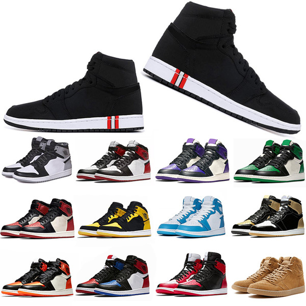 Wholesale New 1 1s Mens Basketball Shoes Not For Resale Red Yellow paris saint german Top 3 UNC Designer trainers Sports Sneakers