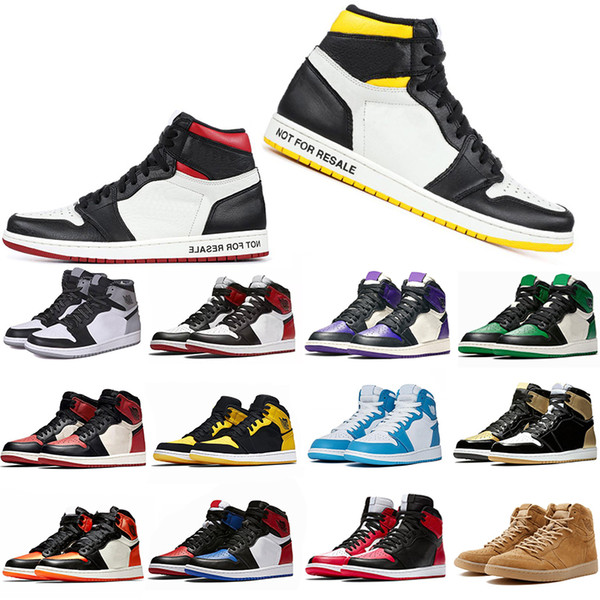 New Original 1 1s Mens Basketball Shoes Not For Resale Red Yellow paris saint german Top 3 UNC Designer Sport Sneakers Size 40-47