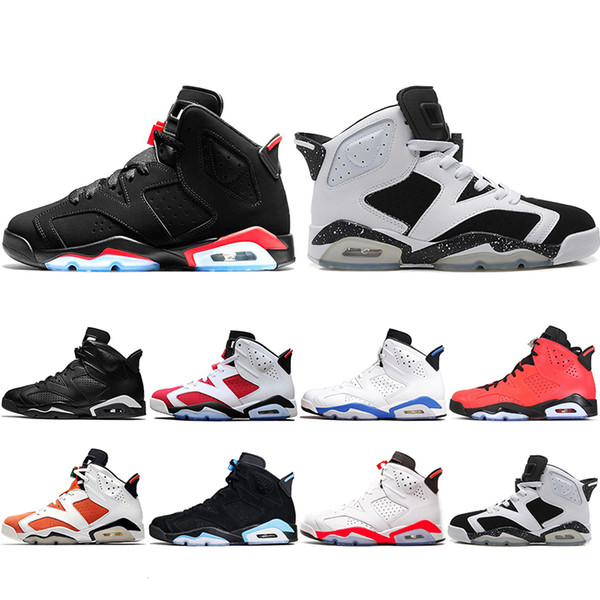 Wholesale New Bred Men 6 6s Basketball Shoes Tinker UNC Black Cat White Infrared Red Carmine Toro Mens Designer Trainer Sport Sneakers 41-47