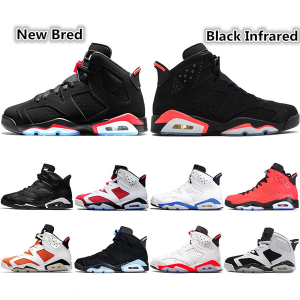 Cheaper New Bred Men 6 6s Basketball Shoes Tinker UNC Black Cat White Infrared Red Carmine Toro Mens Designer Trainer Sports Sneakers 41-47
