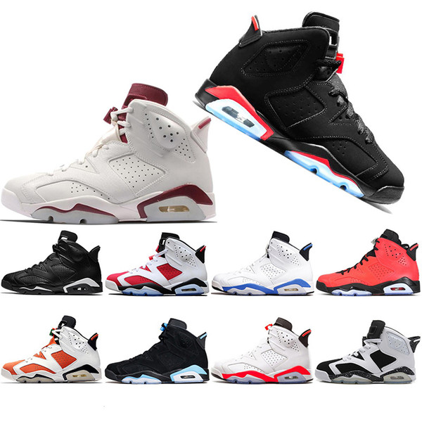 Hot Sale 6 6s Mens Basketball Shoes Tinker Bred UNC Oreo Black Cat Maroon Carmine Toro Designer Men Trainers Sports Sneakers Size 41-47