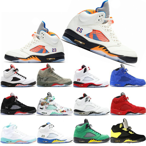 Direct Selling 5 5s Mens Basketball Shoes PSG Black White wings Fresh Prince Laney Oregon ducks Sports Camo Designer Trainers Sneakers 41-47