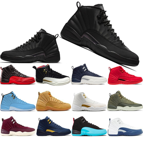 With Box 12 12s Mens Basketball Shoes CNY Winterized International flight Michigan class of 2003 gym red taxi Men Sports Trainers Sneakers