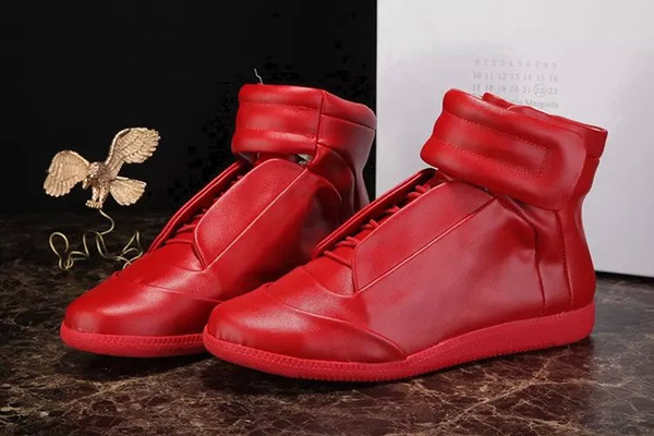 High Quality colorful Maison Martin Margiela High Top Sneaker man Shoes Men's Walking Flats Shoes Trainers Kanye West Casual shoes 38-46 m4