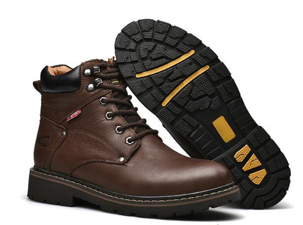 Fashion Men leather high outdoor boots Climbing Shoes active 18229 leather martin boots