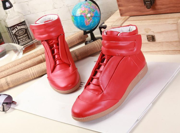 High Quality colorful Maison Martin Margiela High Top Sneaker man Shoes Men's Walking Flats Shoes Trainers Kanye West Casual shoes 38-46 m16