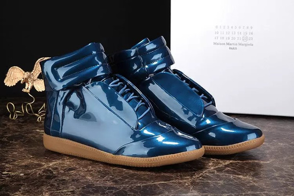 High Quality colorful Maison Martin Margiela High Top Sneaker man Shoes Men's Walking Flats Shoes Trainers Kanye West Casual shoes 38-46 a21