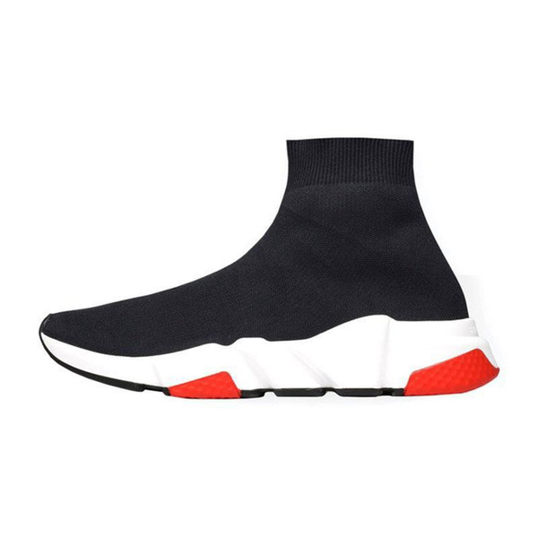 2019 Balanciaga designer men women Speed Trainer Luxur Brand Sock Shoes black white red glitter Flat fashion mens Trainers Runner 35-46 a7