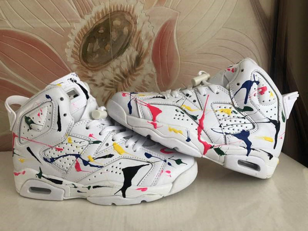 New High quality 6 Graffiti Men Casual shoes sports Basketball Running sneakers Athletic Riding boots