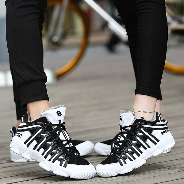 2019 New High-top Basketball Shoes Couple Models Non-slip Outdoor Shoes