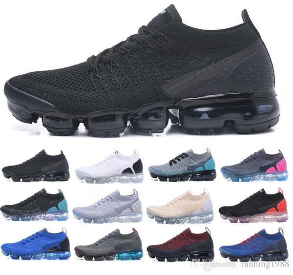 Air Mens Designer Running Shoes 2018 2.0 Women Casual Air Cushion Trainer Outdoor Top Quality Hiking Jogging Sports Sneakers Size 36-45