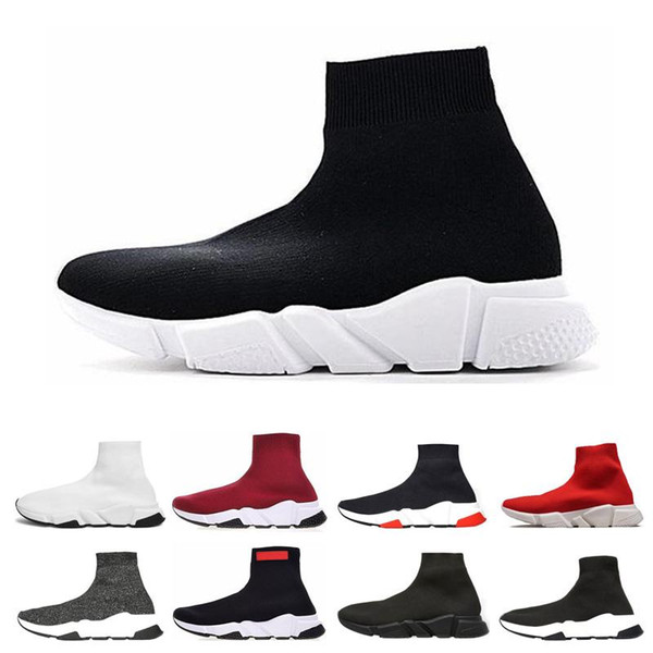 Sock Shoes Designer Running Shoes Speed Trainer Casual Fashion Flat Sock Race Runners Triple Black Red Men Women Sports Sneakers 36-45