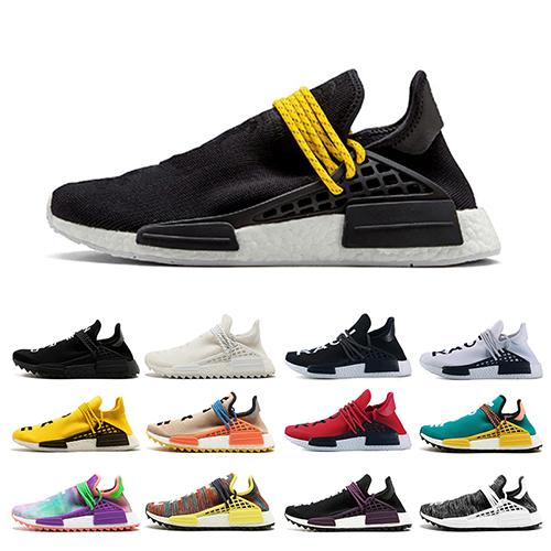 Human Race Hu trail pharrell williams men running shoes Nerd black Pink Glow mens trainers women designer sports runner sneakers size 5-12