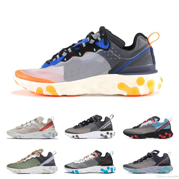 Epic React Element 87 Mens Designer Running Shoes Women Casual Air Cushion Trainer Outdoor TN Hiking Breathable Sports Sneakers Size 36-45