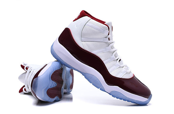 Hot style Running Shoes11 high-top white wine red two-layer leather sports shoes for men