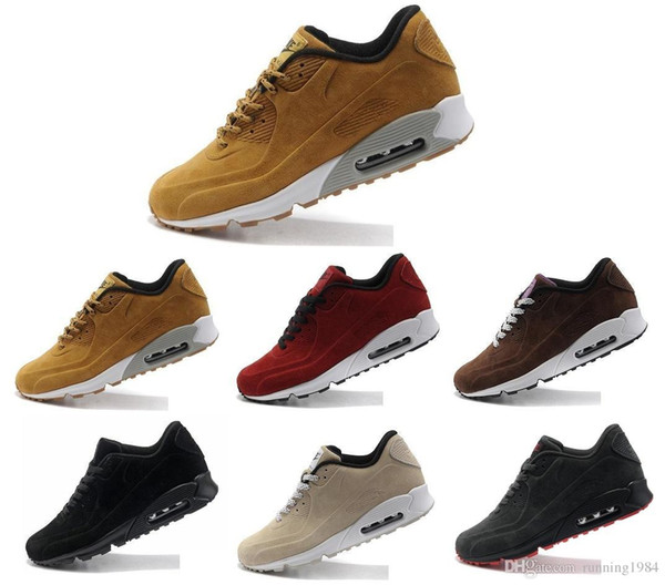 90 Suede Mens Designer Running Shoes Men Casual Air Cushion Sneakers Winter Sports Trainers Outdoor Winter Autumn Hiking Jogging Shoes 40-45