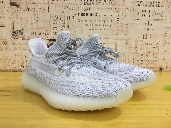 350 V2 Reflective casual shoes Static Roller Shoes Mens Womens Kanye West 350 Static Designer Shoes Boots Size US5-11