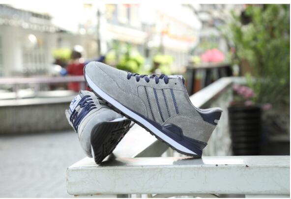 Casual sports shoes 2019 new summer men's fashion runaway shoes artificial PU upper summer autumn blue light gray