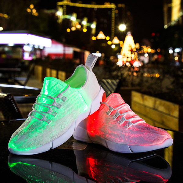 Size30-47 Light Up Sport Shoes 11 Colors Flashing Teenager Girls&Boys USB Rechargeable Luminous Sneakers with Light