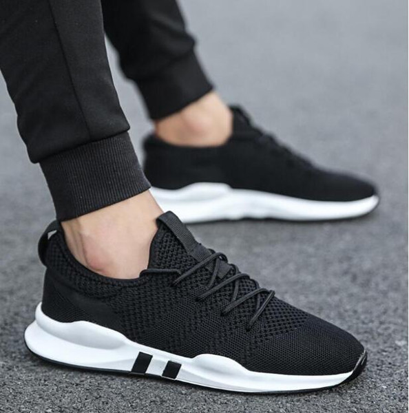 2019 hot men's shoes lightweight sports shoes breathable non-slip casual shoes adult fashion Zapatillas Hombre black