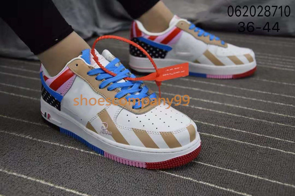 2019 New Style Netherland Designer Piet Parra 1 White Multi Running Shoes Rainbow Park Men Trainers Shoes Womens Sneakers Size 36-44