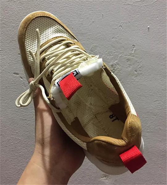 New Released Tom Sachs Craft Mars Yard TS NASA 2.0 Shoes Fashion Natural Sport Red-Maple Unisex Roller Shoes