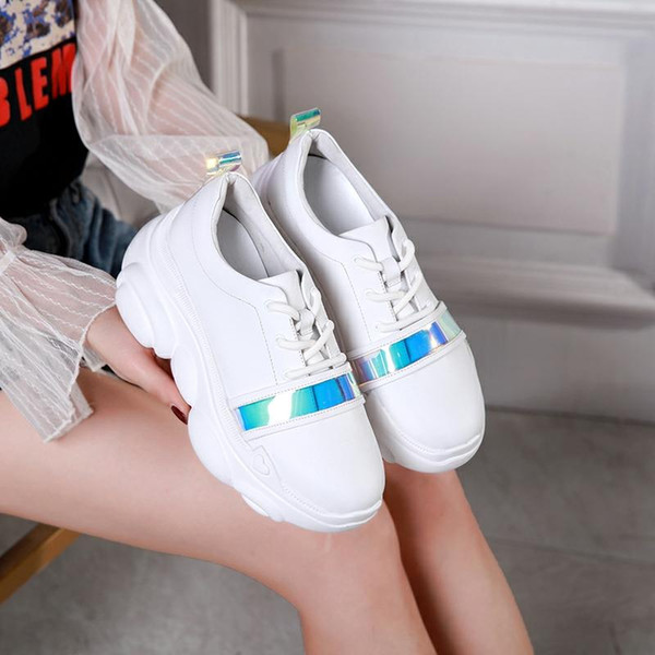 Girls Thick-soled sneakers Canvas Shoes Air Breathable Top quality Sports&Walk Casual Shoes Women Mesh Modern and Fashion