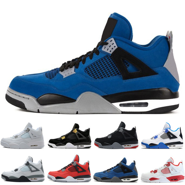 Hot 4 4s Men Basketball Shoes Eminem Thinker Alternate Motorsports Blue Game Royal Fire Red White Cement Pure Money Sports Sneakers trainers