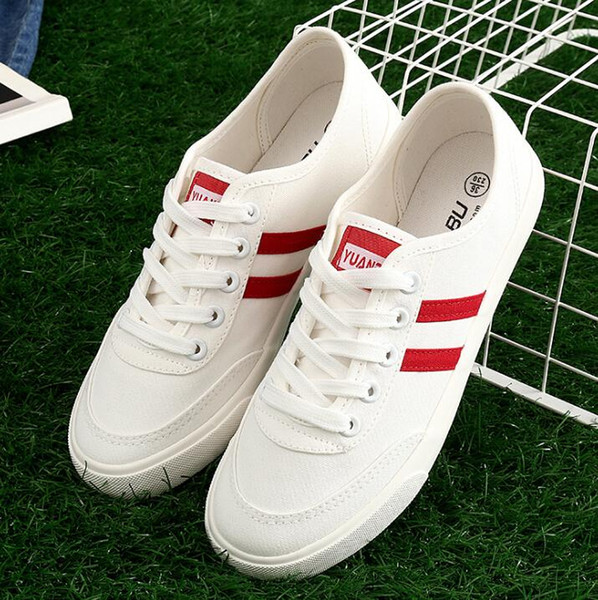 Hot Sale-New canvas shoes women's belt with breathable white shoes Korean casual sports Korean school students cloth shoes