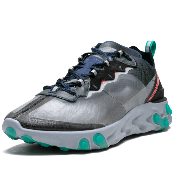 React element 87 women men sail light bone Roller Shoes high quality Signal Blue Green Mist Electric Yellow Volt University Red running Shoe