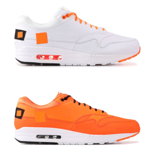 Brand New 1 Mens Designer Shoes 1 OG Men Women Running Shoes Orange White Cushion Sports Sneakers Size 36-45