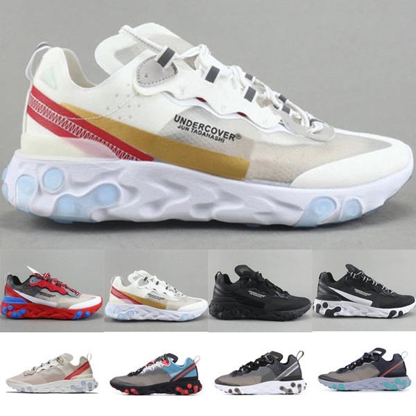 Epic React Element 87 Undercover Men Running Shoes For Women Designer Sneakers Sports Mens Trainer Shoes Sail Light Bone