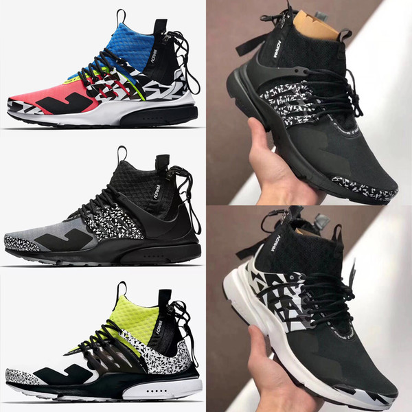 Free Shipping Mens ACRONYM X Presto Mid Sneakers Shoe Prestos Sport Zapatillas Hombre Trainer Cushion Running Shoes 40-45