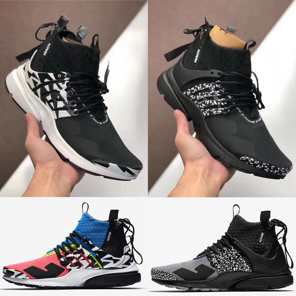 Acronym x Presto mid running shoes men trainers women designer sports sneakers Hot Lava Dynamic Yellow Racer Pink Cool Grey 36-45