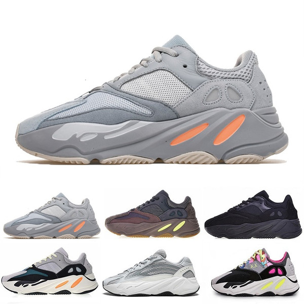 2019 Kanye 700 Wave Runner Mauve Inertia Geode running Shoes Men Women West 700 designers Shoes mens With Box Size 36-46