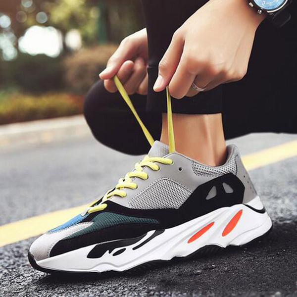 Inertia 700 Running Shoes Wave Runner Mens Women Designer Sneakers wedges 700 V2 Static Mauve Best Quality Kanye West Sport Shoes 36-45