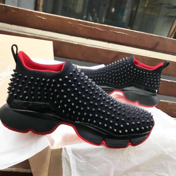 DHL EU38-46 High Quality Fashion Quality Men Sports Running Shoes Women Balck Sneakers Casual shoes Spikes