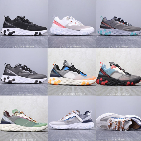 2019 Luxury Designer Epic React Element 87 Running Shoes For Men White Black Royal Tint Desert Sand Mens Designer Breathable Sports Sneaker