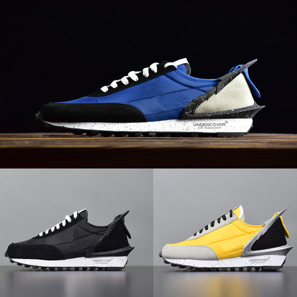 2018 New Designer UNDERCOVER x Waffle Racer Sports Running Shoes for High quality Mens Trainers Black Yellow Blue Casual Sneakers Size 36-46