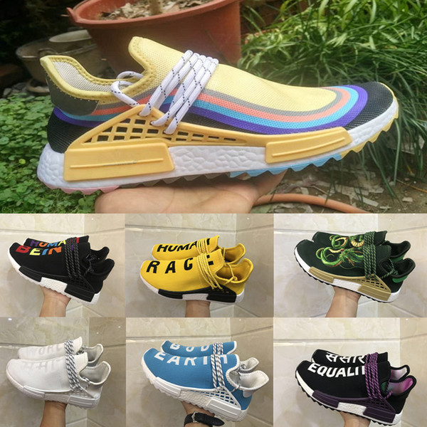 2018 New Human Race TR Pharrell Williams World Sean Wotherspoon Running Shoes Mens Women High quality PW HU Designer Sports Sneakers 36-45