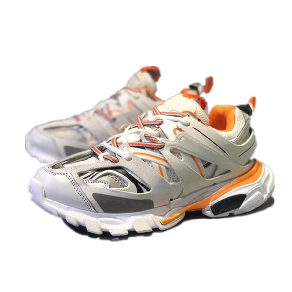 Cheap Sale Track Paris Triple S 3.0 Grey Orange Yellow Running Shoes Platform Sneakers Tess S. Gomma Trek Mens trainers Size 40-45