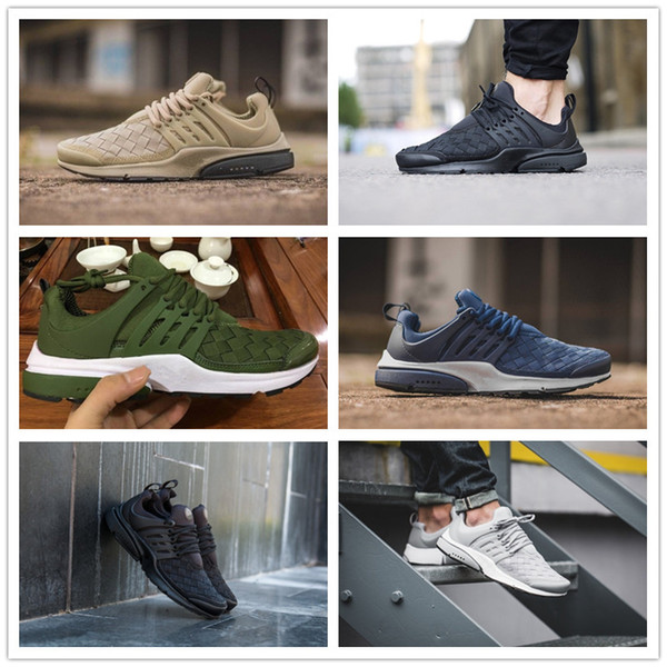 2018 Cheap Presto Ultra SE Woven Wolf Grey Navy Blue Black Green Men Women Running Shoes for High quality Prestos Sports Sneakers Size 36-46