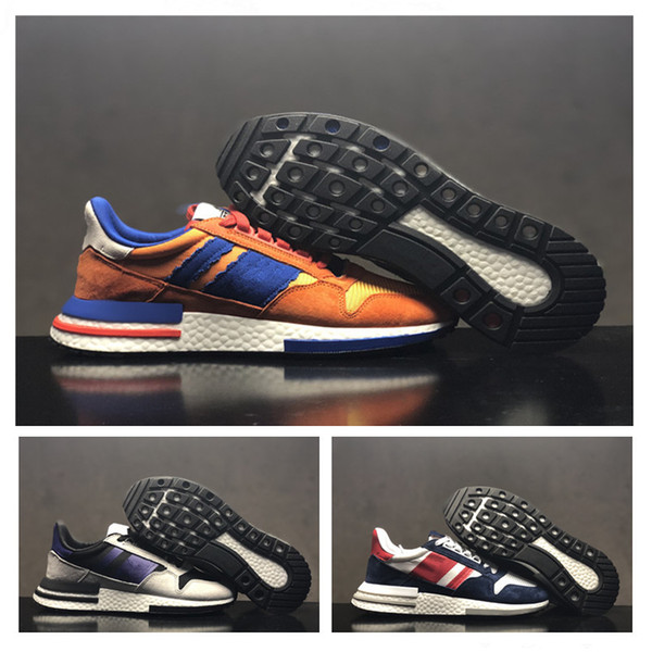 2018 Best quality ZX500 RM SON GOKU Suede Orange Blue Sports Running Shoes Mens Chaussures ZX 500 Athletic Designer Seakers Size 40-44