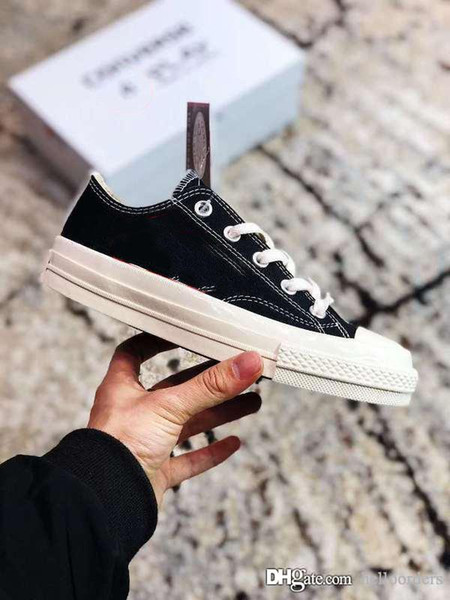 2019 Designer Shoes White Black Cdg X 1970s Sneakers fConversef Women Mens Love Sneakers Designer Luxury Fashion Shoes