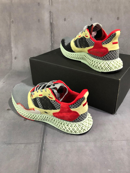 ZX4000 Futurecraft 4D Running Shoes mens womens ladies dress shoe Tangerine Red Black Pink Shale Blue Sports Shoes Luxury shoes stores