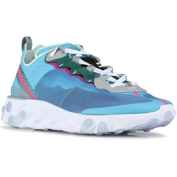 New React 87 Mens Running Shoes Sneakers Women Trainer Sports Volt Racer Pink Royal Tint Most Colors