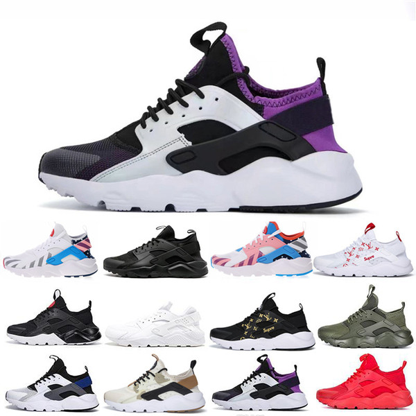 2019 Trainers Shoes Huarache 4.0 1.0 Running Shoes Classical Triple White presto Black red men women Huarache Shoes sports Designer Sneaker