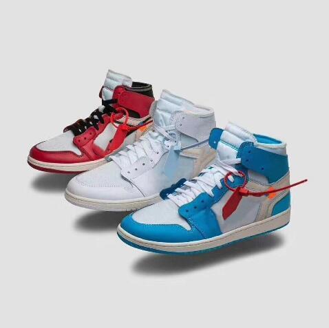 High Off OG 1 1S NRG High White Basketball Shoes Powder Blue 10X Chicago Bred 1s Men Trainers Shoes White Black Red Royal UNC Sneaker